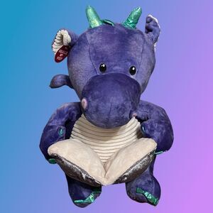 NWT Collections Etc Dalton the Storytelling Dragon Animated Stuffed Plush 12"